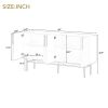 Modern 4-door Sideboard Gold Metal Handle Buffet Cabinet