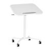 Techni Mobili White Sit to Stand Mobile Laptop Computer Stand