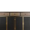 48" Wide 4 Doors Modern Sideboard with 3 Top Drawers