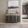 48" Wide 4 Doors Modern Sideboard with 3 Top Drawers