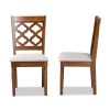 Studio Ramiro Walnut Brown Wood 2-Piece Dining Chair