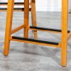 24" Counter Stool; Natural Finish; Saddle Leather Seat