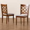 Studio Ramiro Walnut Brown Wood 2-Piece Dining Chair