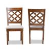 Studio Ramiro Walnut Brown Wood 2-Piece Dining Chair