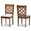 Studio Ramiro Walnut Brown Wood 2-Piece Dining Chair