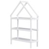 Twin House-Shaped Floor Bed - 2 Detachable Stands