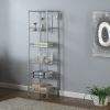 Concise 6 Layers Carbon Steel & PP Storage Rack Silver Gray YJ