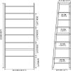 WTZ Book Shelf, White Bookshelf, Ladder Bookcase, 4 Tier Tall Book case for Bedroom, Living Room, Office MC-801