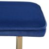 Blue Upholstered Velvet Bench