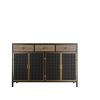 48" Wide 4 Doors Modern Sideboard with 3 Top Drawers