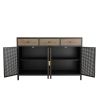 48" Wide 4 Doors Modern Sideboard with 3 Top Drawers