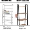 WTZ Book Shelf, White Bookshelf, Ladder Bookcase, 4 Tier Tall Book case for Bedroom, Living Room, Office MC-801