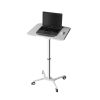 Techni Mobili White Sit to Stand Mobile Laptop Computer Stand