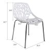 Modern Set of 4 Birds Nest Dining Side Chairs, Stackable Chairs