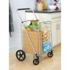 Utility Cart with Adjustable Height Handle - Silver/Black