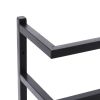 Towel Rack Black 9.4"x4.7"x18.9" Steel