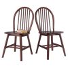 Windsor 2-Pc Chair Set; Walnut