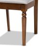 Studio Ramiro Walnut Brown Wood 2-Piece Dining Chair