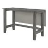 Extendable Dining Table with Drop Leaf for Small Places; Gray