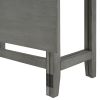 Extendable Dining Table with Drop Leaf for Small Places; Gray