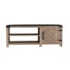 WESOME Modern Farmhouse Tobacco Wood Shoes Bench