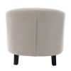 Leather Tufted Barrel Tub Chair