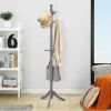 Entryway Height Adjustable Coat Stand with 9 Hooks